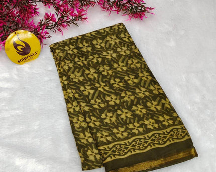 Premium Soft Mul Cotton With Jari boarder  Saree's- SSMUL20