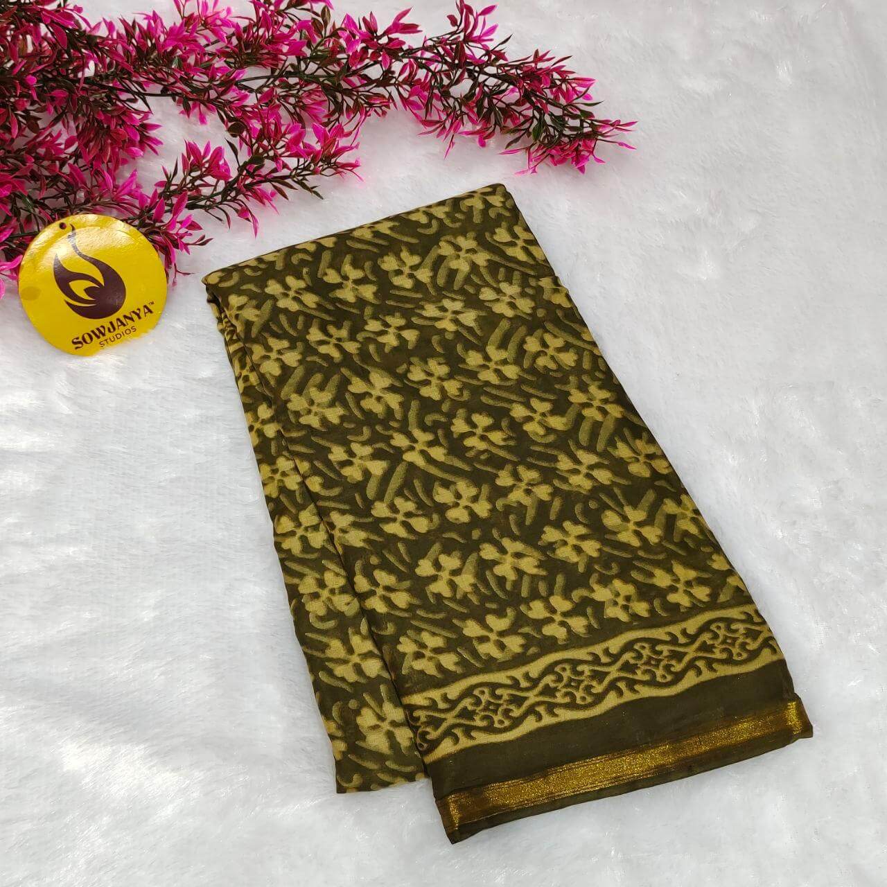 Premium Soft Mul Cotton With Jari boarder  Saree's- SSMUL20