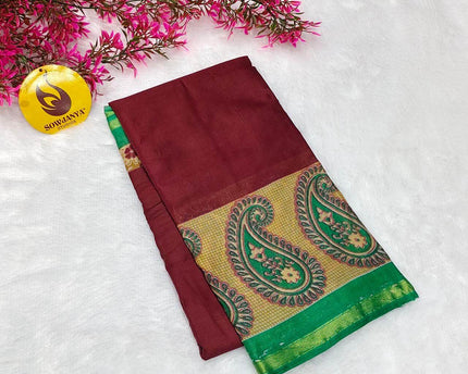 Premium Soft Mul Cotton With Jari boarder  Saree's- SSMUL16