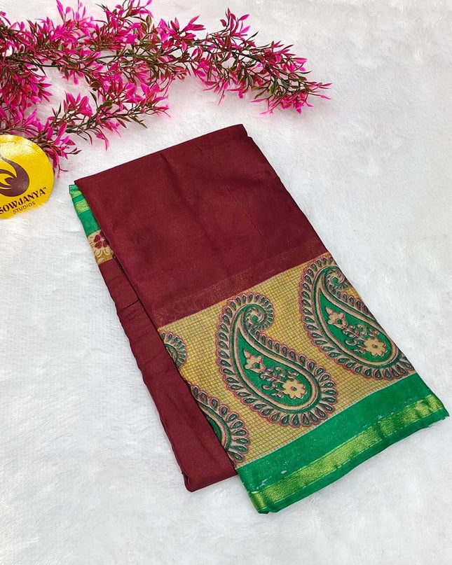 Premium Soft Mul Cotton With Jari boarder  Saree's- SSMUL16