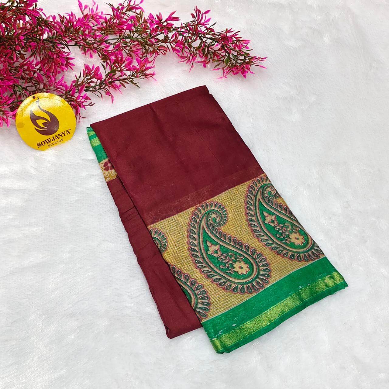 Premium Soft Mul Cotton With Jari boarder  Saree's- SSMUL16