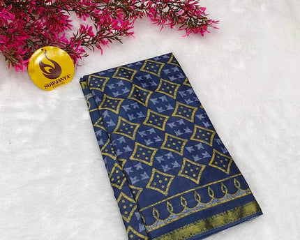 Premium Soft Mul Cotton With Jari boarder  Saree's- SSMUL15
