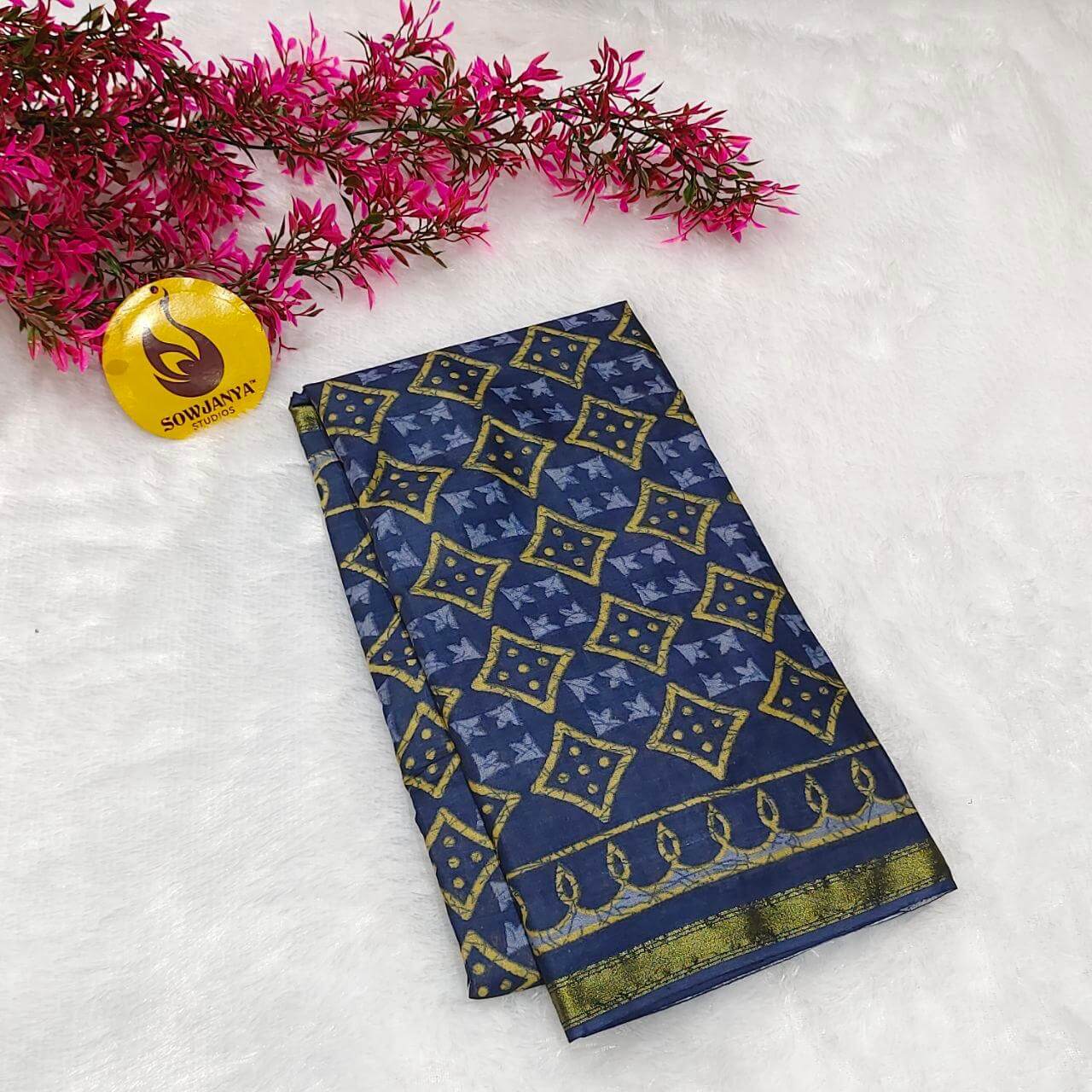 Premium Soft Mul Cotton With Jari boarder  Saree's- SSMUL15