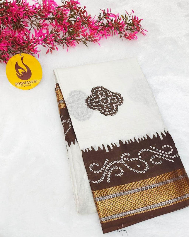 Premium Soft Mul Cotton With Jari boarder  Saree's- SSMUL24