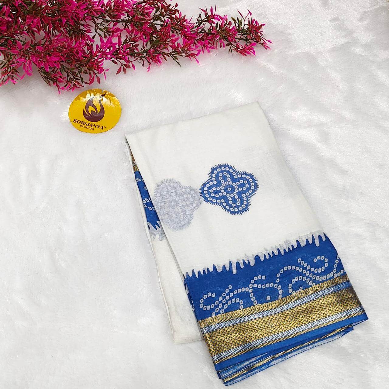 Premium Soft Mul Cotton With Jari boarder  Saree's- SSMUL31