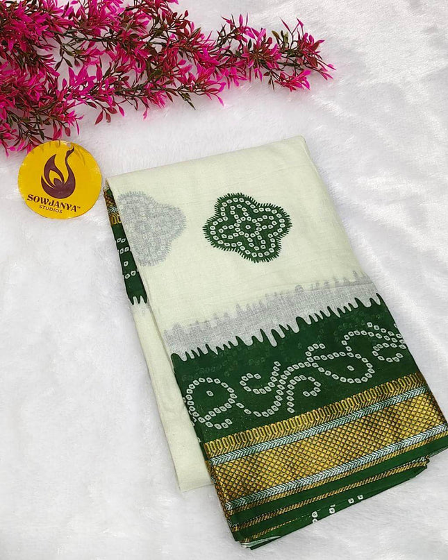 Premium Soft Mul Cotton With Jari boarder  Saree's- SSMUL30