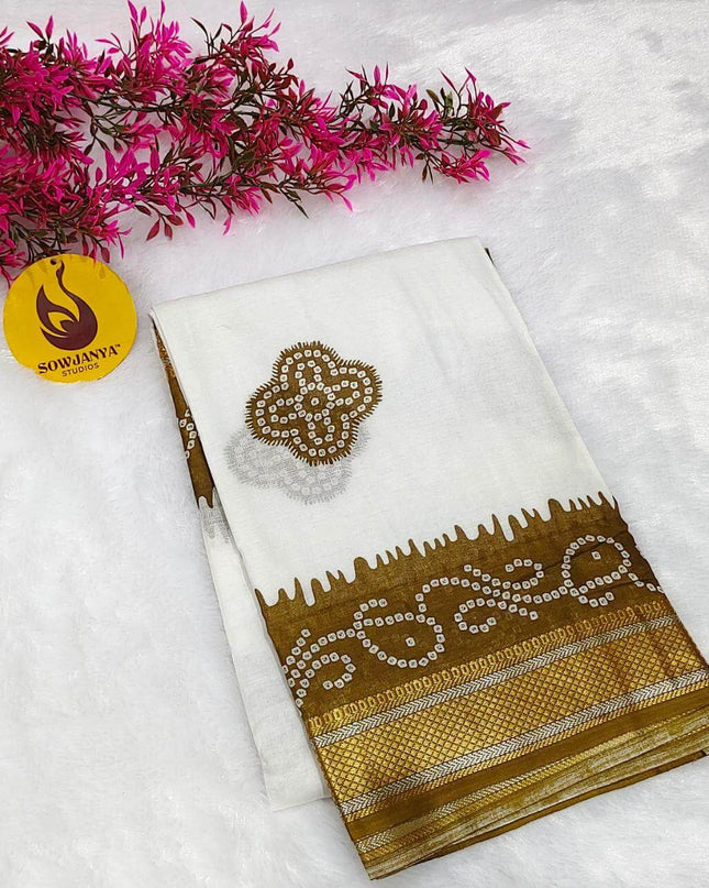 Premium Soft Mul Cotton With Jari boarder  Saree's- SSMUL25