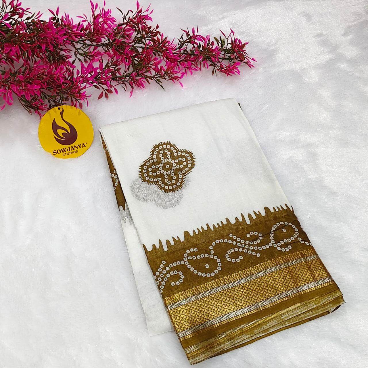 Premium Soft Mul Cotton With Jari boarder  Saree's- SSMUL25
