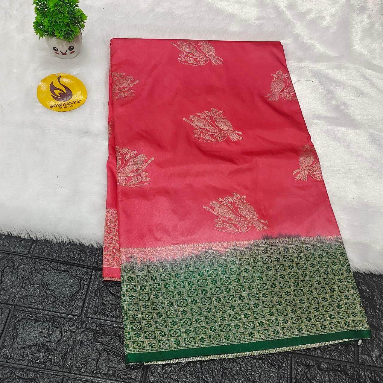 Pure Dola Silk with Zari work Sarees - SSPDS6
