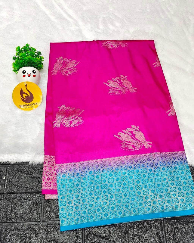 Pure Dola Silk with Zari work Sarees - SSPDS18