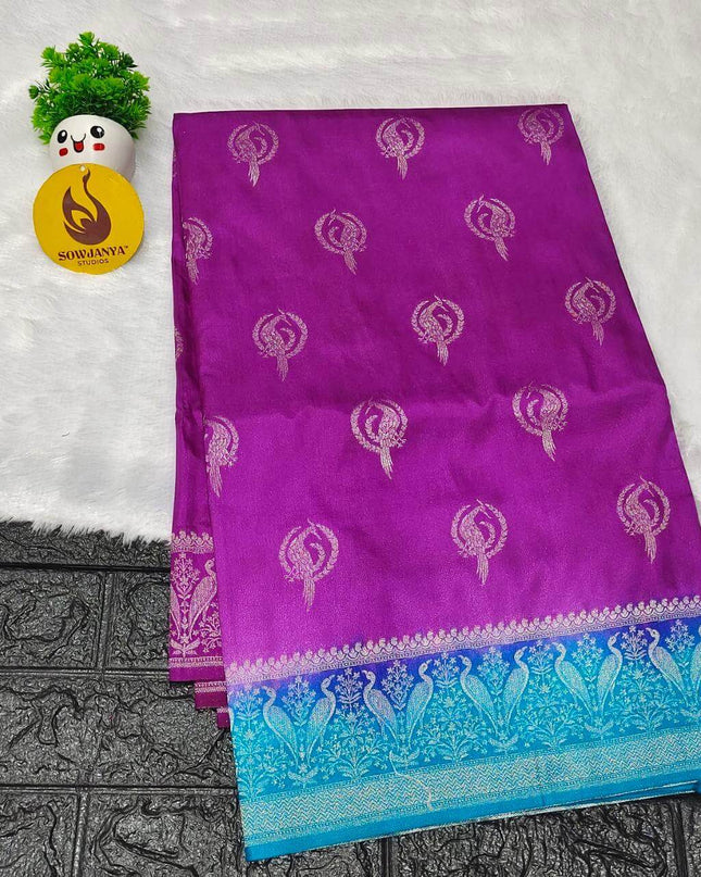 Pure Dola Silk with Zari work Sarees - SSPDS34