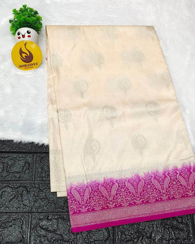 Pure Dola Silk with Zari work Sarees - SSPDS30