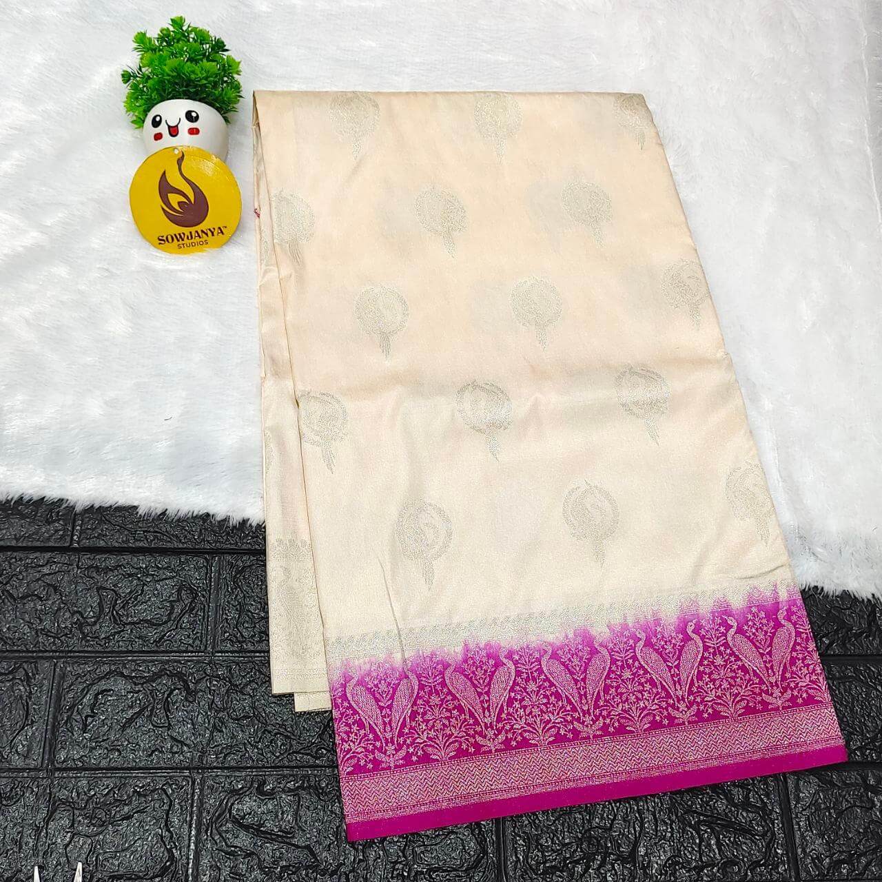 Pure Dola Silk with Zari work Sarees - SSPDS30