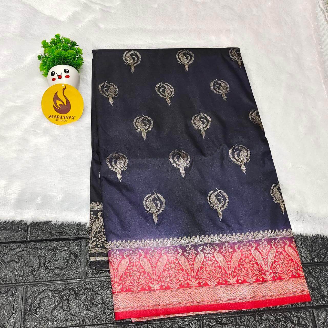 Pure Dola Silk with Zari work Sarees - SSPDS32