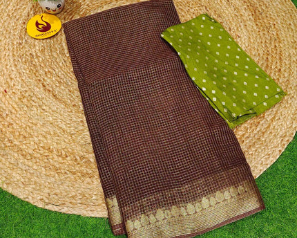 Premium Viscose Georgette ZARI LINES  Saree's - SSVIS6