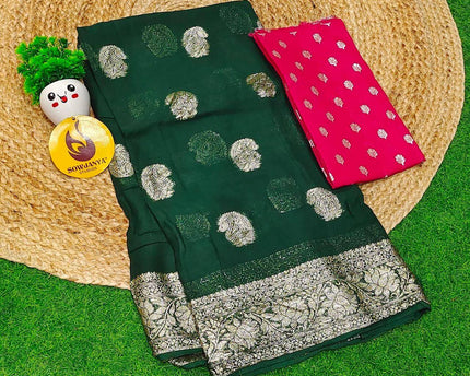 Premium Viscose Georgette Saree's - BEST51