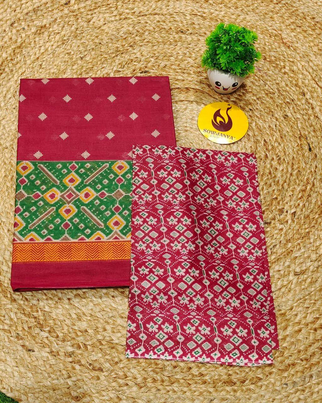 Premium Summer Cotton Sarees With Blouse-HEAT3