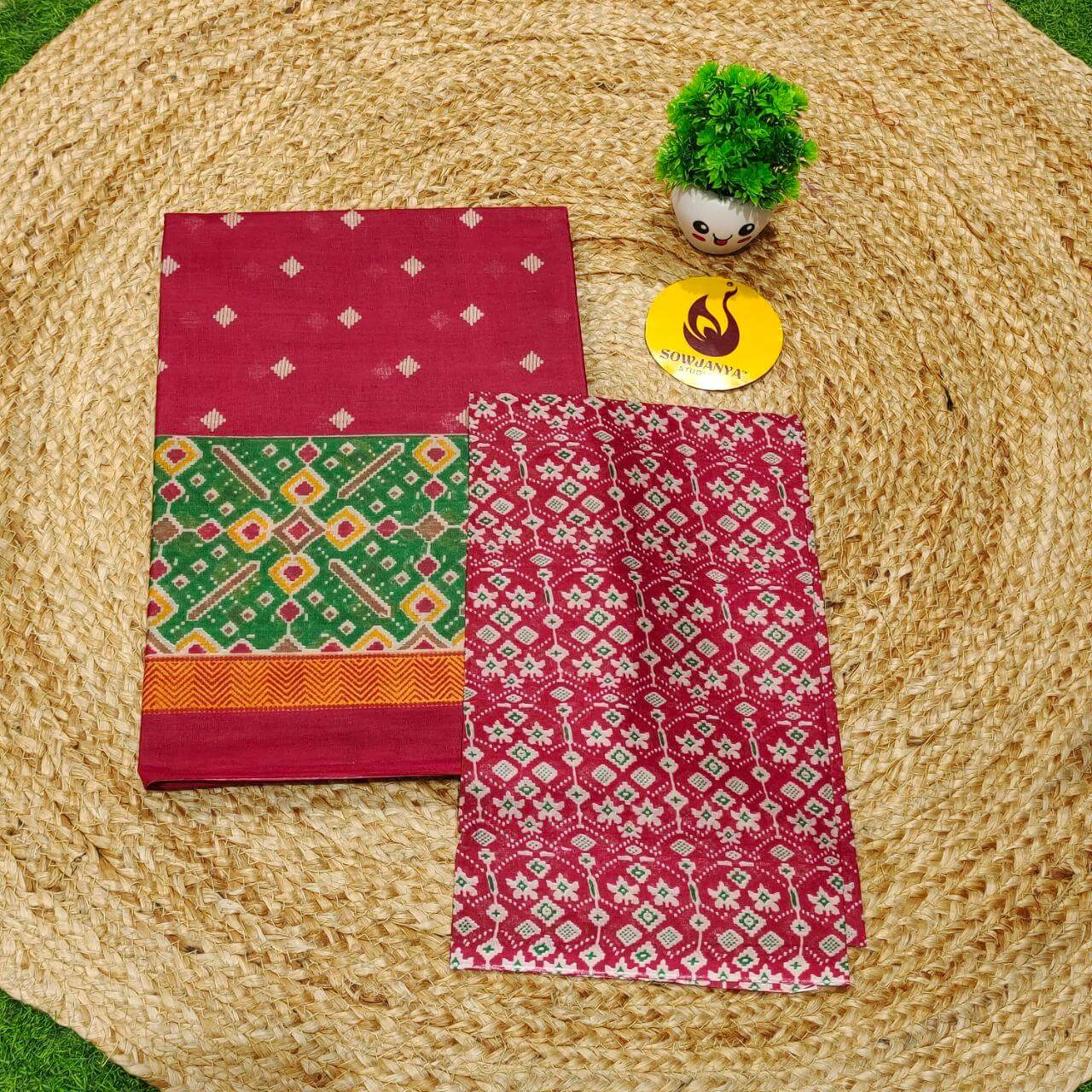 Premium Summer Cotton Sarees With Blouse-HEAT3