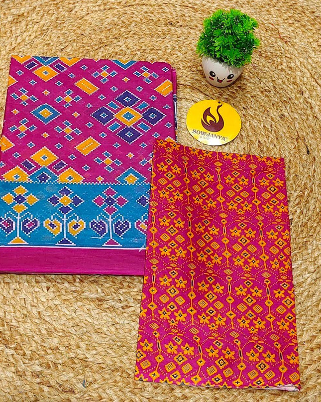 Premium Summer Cotton Sarees With Blouse HEAT18