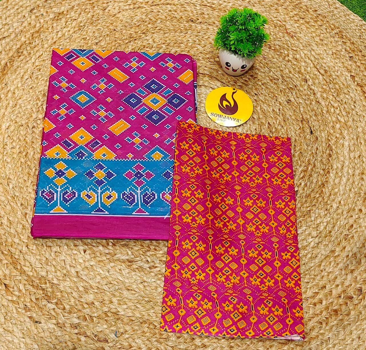 Premium Summer Cotton Sarees With Blouse HEAT18