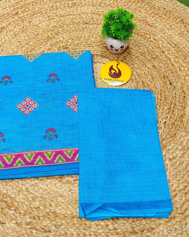 Premium Summer Cotton Sarees With Blouse HEAT17