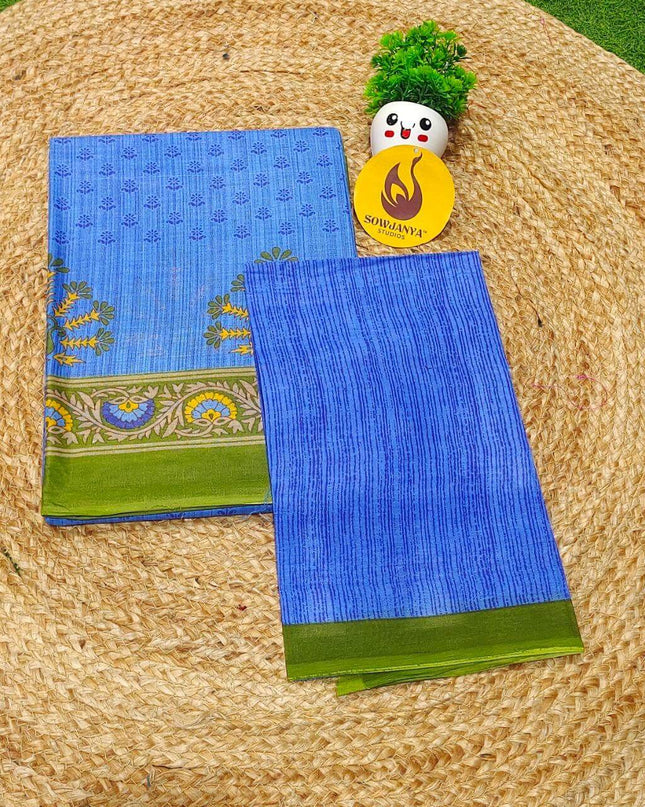 Premium Summer Cotton Sarees With Blouse HEAT12