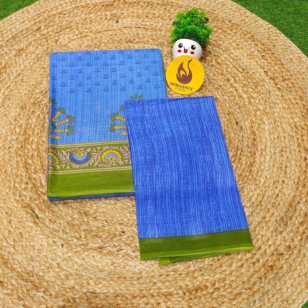 Premium Summer Cotton Sarees With Blouse HEAT12