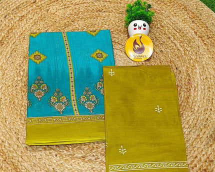 Premium Summer Cotton Sarees With Blouse-HEAT11