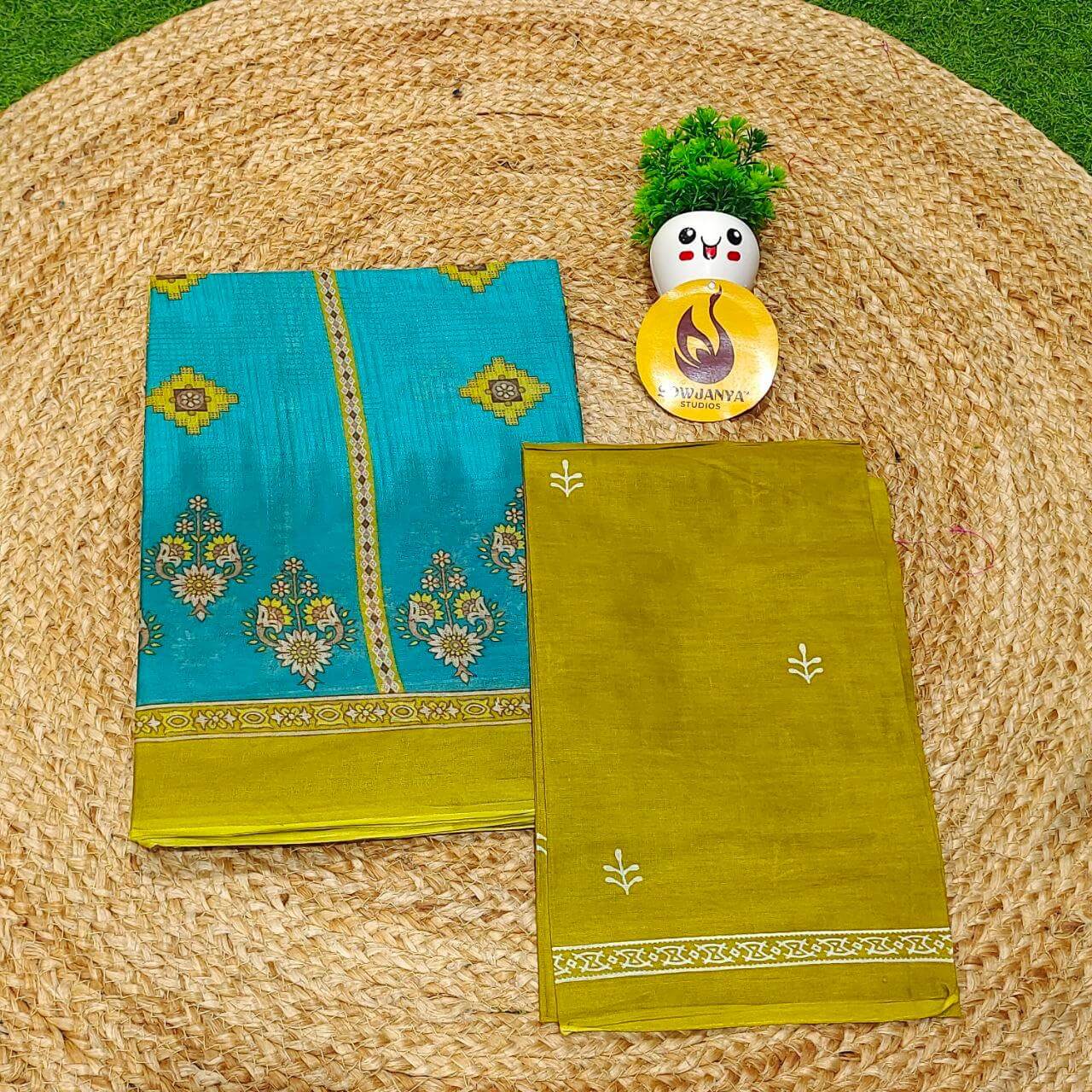 Premium Summer Cotton Sarees With Blouse-HEAT11