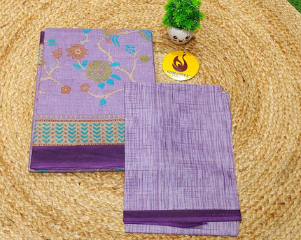 Premium Summer Cotton Sarees With Blouse-HEAT8
