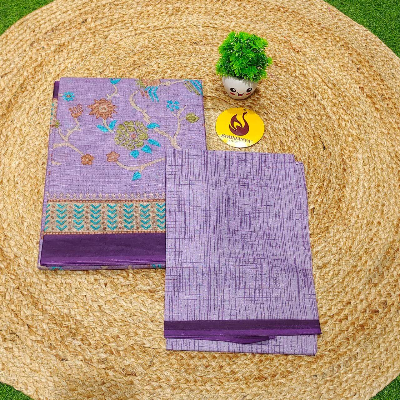 Premium Summer Cotton Sarees With Blouse-HEAT8