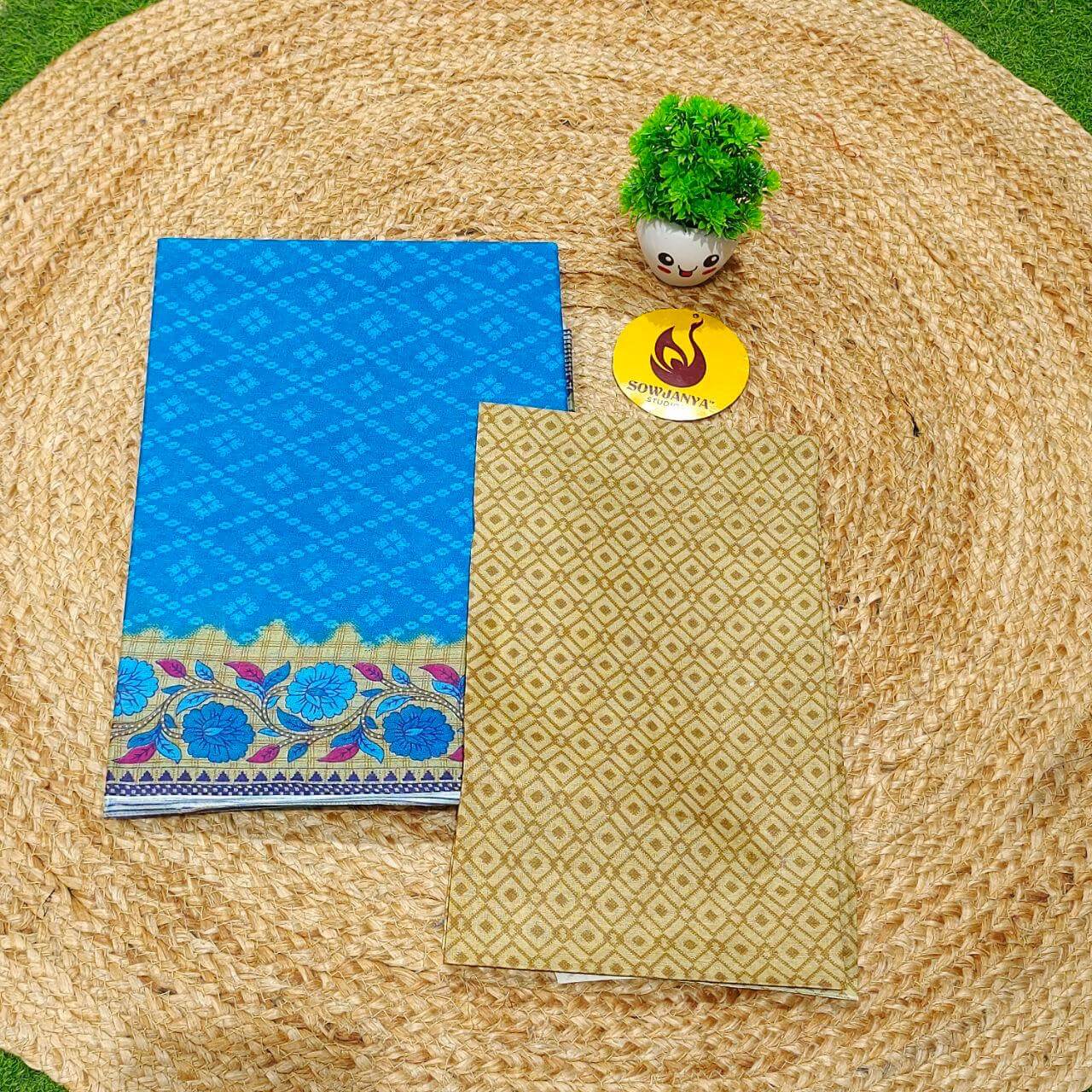 Premium Summer Cotton Sarees With Blouse-HEAT1