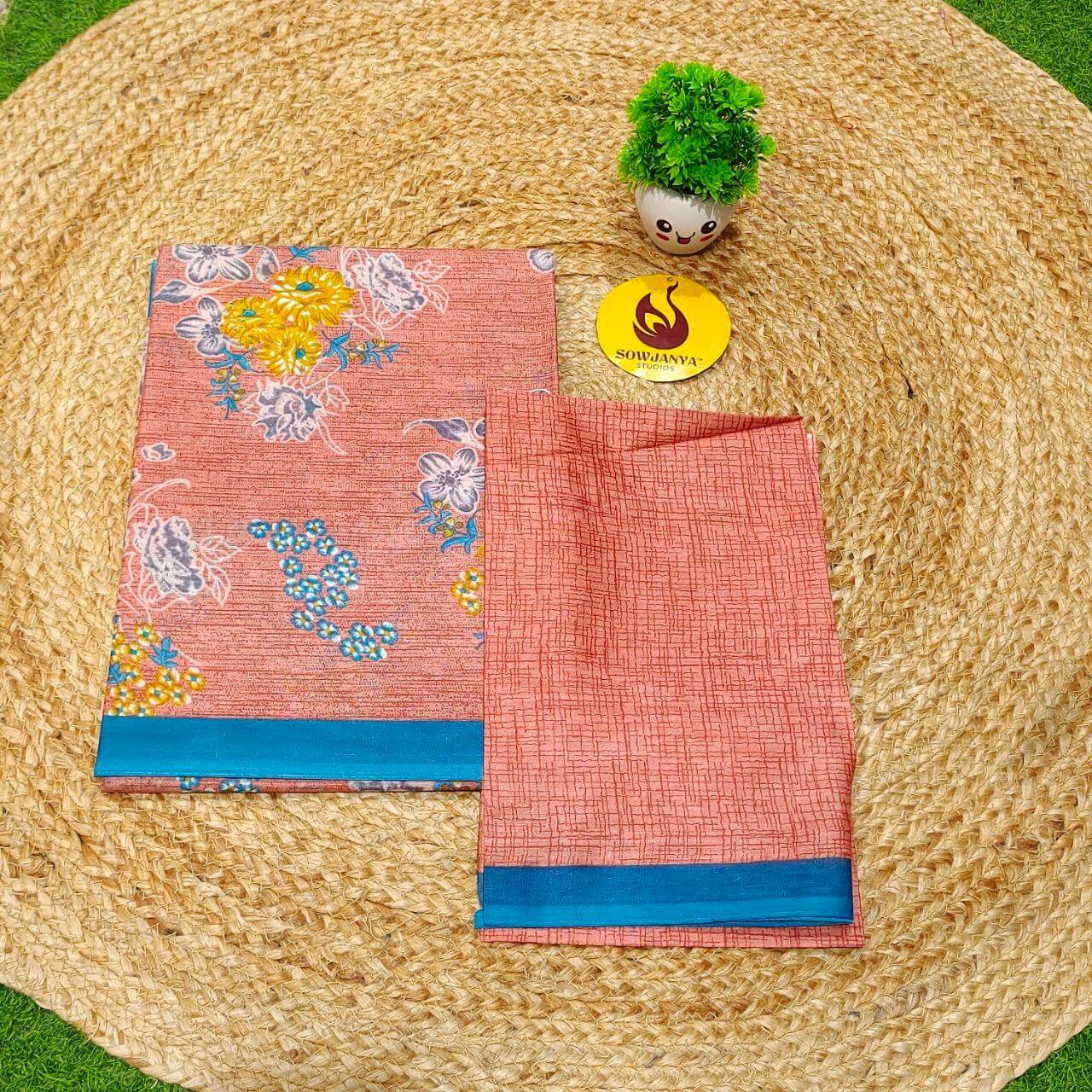 Premium Summer Cotton Sarees With Blouse-HEAT6