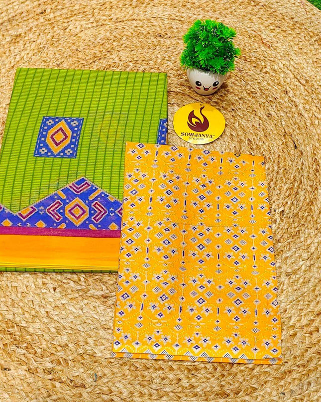 Premium Summer Cotton Sarees With Blouse-HEAT5