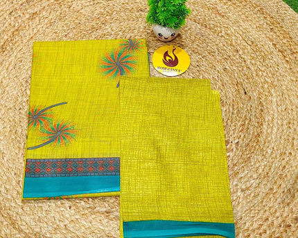 Premium Summer Cotton Sarees With Blouse HEAT19