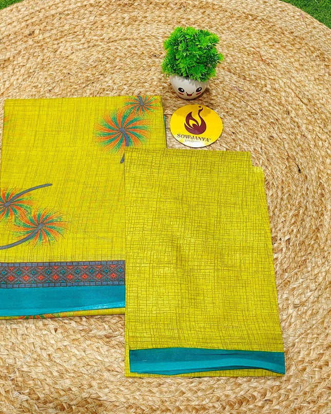 Premium Summer Cotton Sarees With Blouse HEAT19