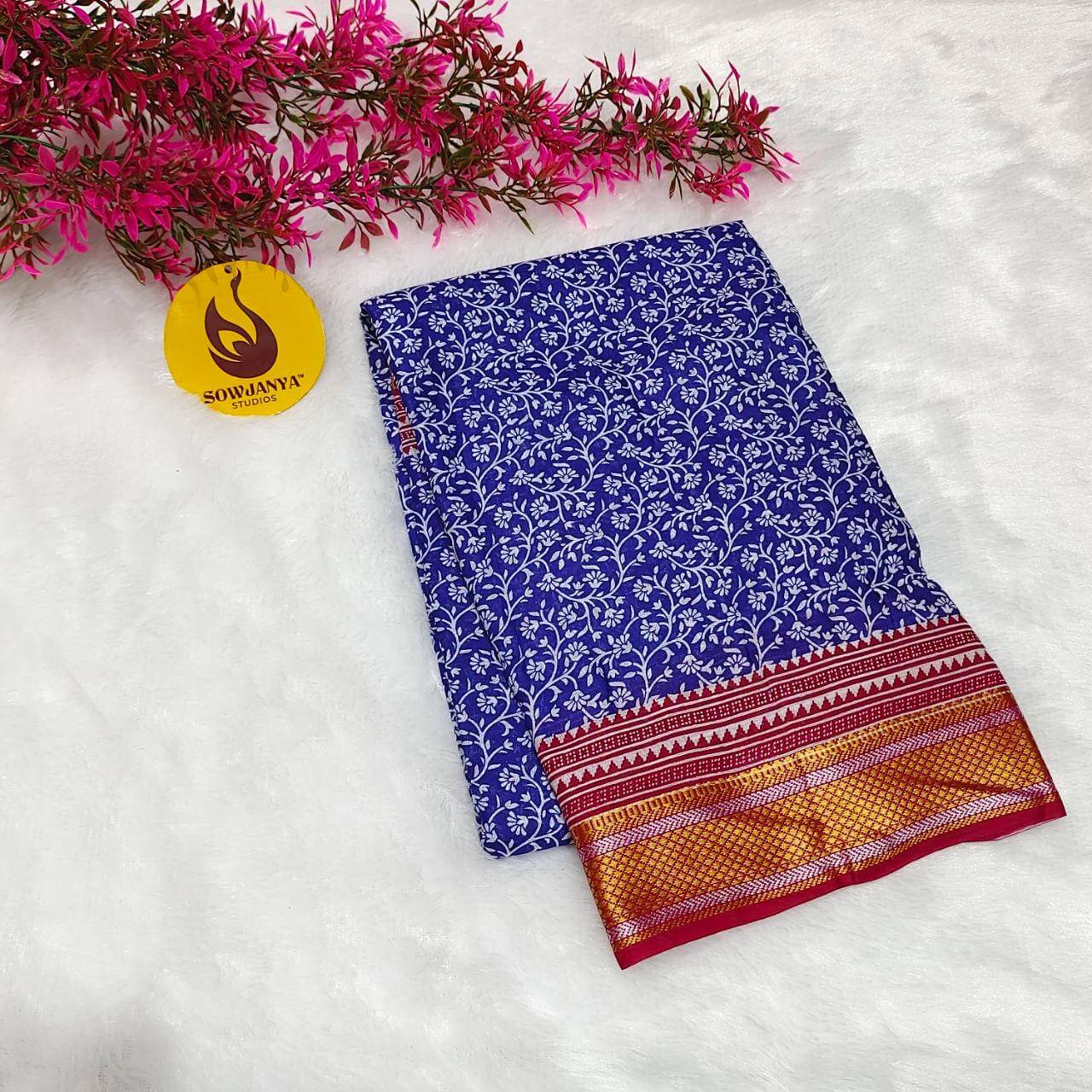 Premium Soft Mul Cotton With Jari boarder  Saree's- SSMUL34