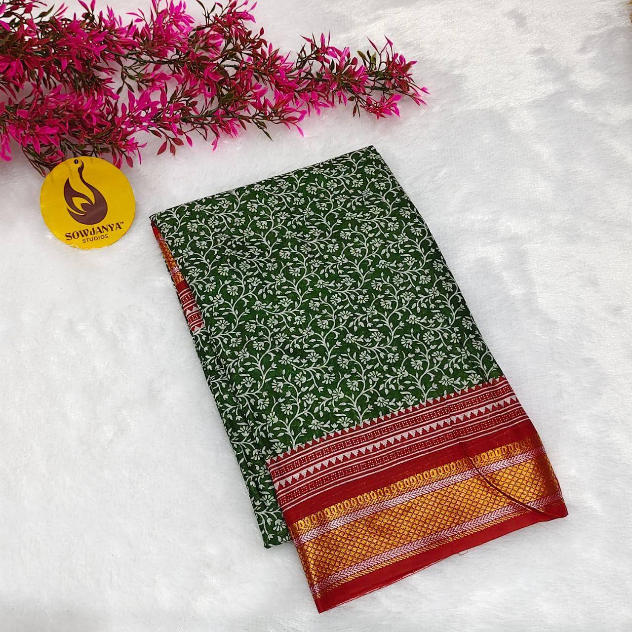 Premium Soft Mul Cotton With Jari boarder  Saree's- SSMUL42
