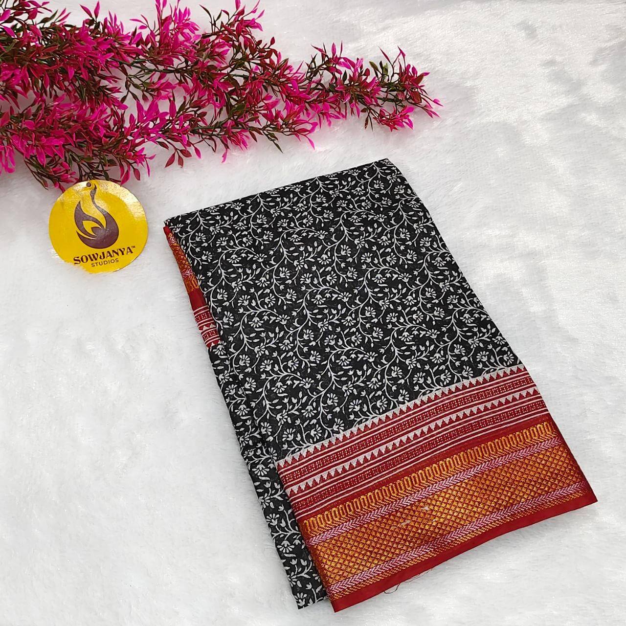 Premium Soft Mul Cotton With Jari boarder  Saree's- SSMUL41