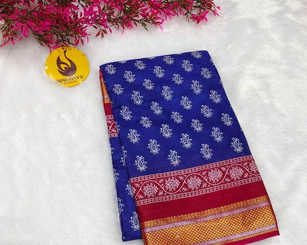 Premium Soft Mul Cotton With Jari boarder  Saree's- SSMUL39
