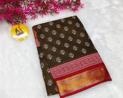 Premium Soft Mul Cotton With Jari boarder  Saree's- SSMUL46