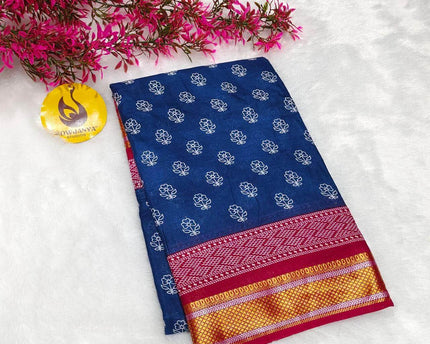 Premium Soft Mul Cotton With Jari boarder  Saree's- SSMUL45