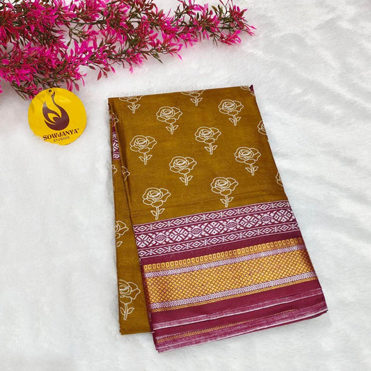 Premium Soft Mul Cotton With Jari boarder  Saree's- SSMUL52