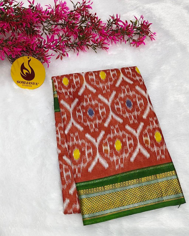 Premium Soft Mul Cotton With Jari boarder  Saree's- SSMUL61