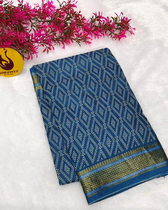 Premium Soft Mul Cotton With Jari boarder  Saree's- SSMUL66