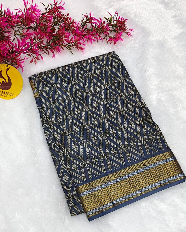 Premium Soft Mul Cotton With Jari boarder  Saree's- SSMUL63