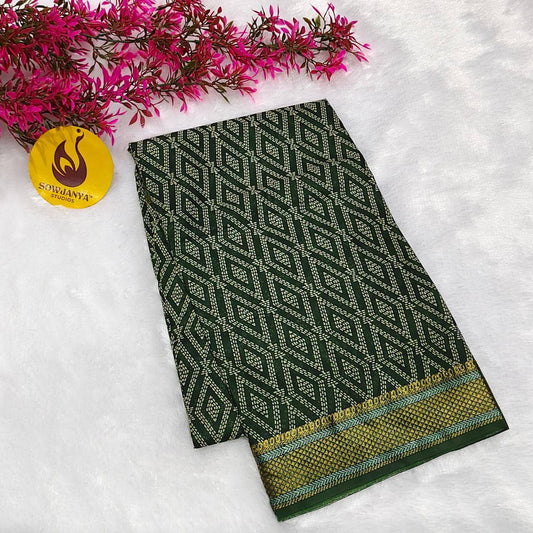 Premium Soft Mul Cotton With Jari boarder  Saree's- SSMUL65