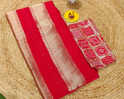 Premium Viscose Crape Georgette Saree -SSBEST6(red)