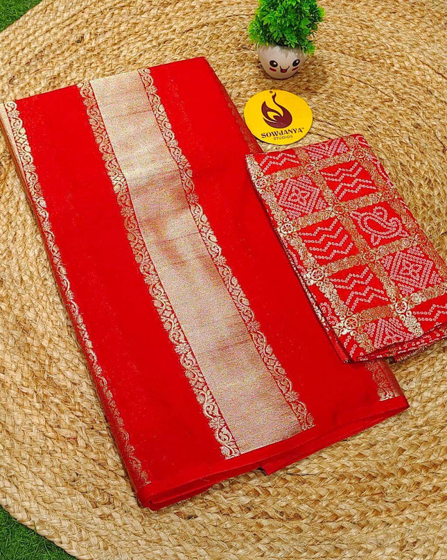 Premium Viscose Crape Georgette Saree - SSBEST1(rust orange)