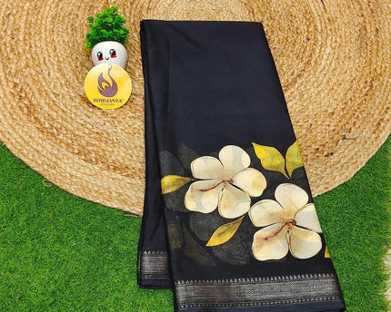 PREMIUM Mangalgiri Style Digital PRINT  Sarees - SSMDP7